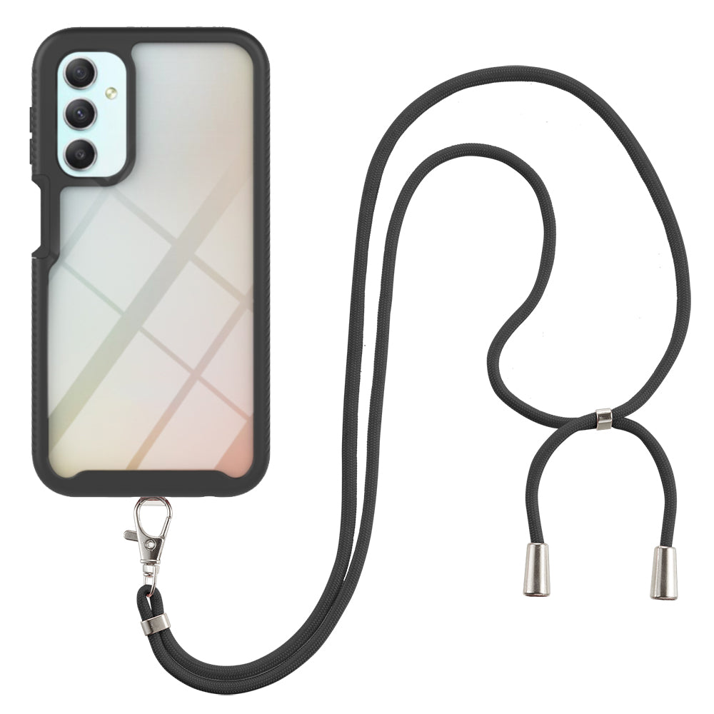 YB PC Series-4 for Samsung Galaxy A24 4G PC TPU Phone Case Shockproof Protective Cover with Long Lanyard YB PC Series-4 for Samsung Galaxy A24 4G PC TPU Phone Case Shockproof Protective Cover with Long Lanyard